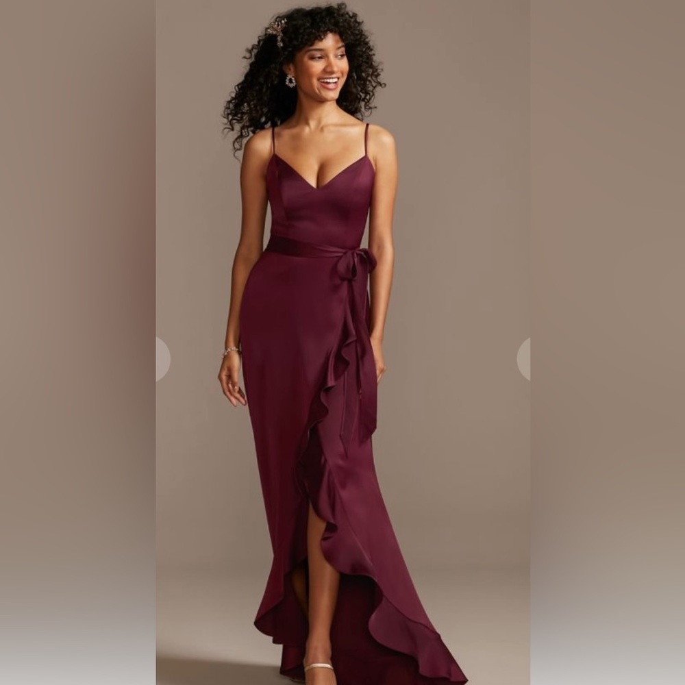 David’s Bridal Spaghetti strap bridesmaid dress